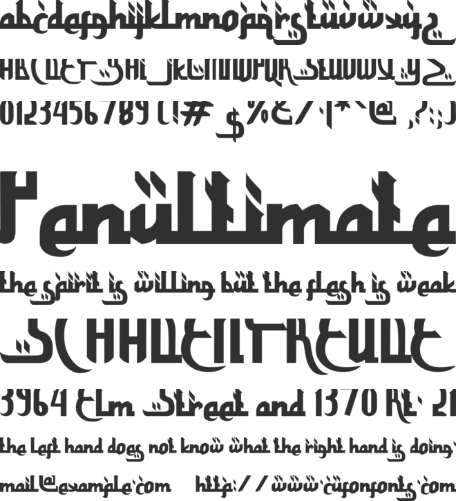 Sparkling Khufis font preview