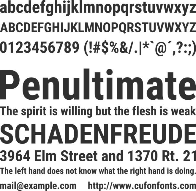 Editeshion Condensed font preview