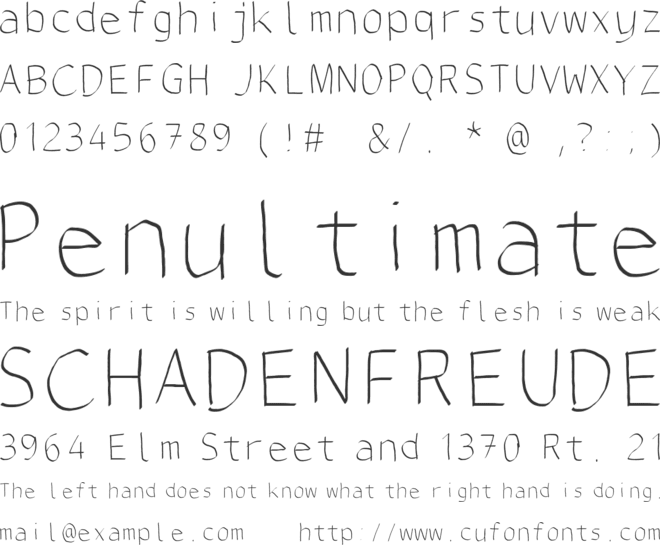 Sibitib False font preview