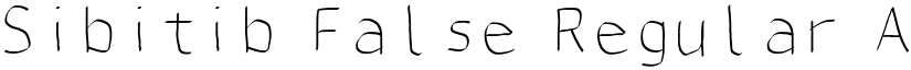 Sibitib False Regular font