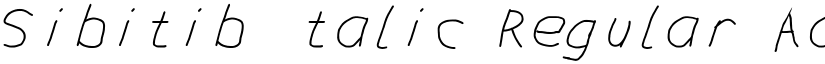 Sibitib Italic Regular font