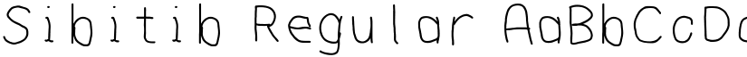Sibitib Regular font