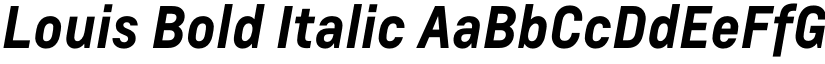 Louis Bold Italic font