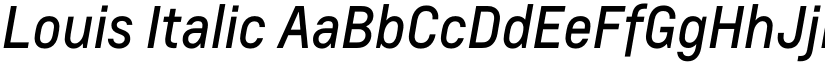 Louis Italic font