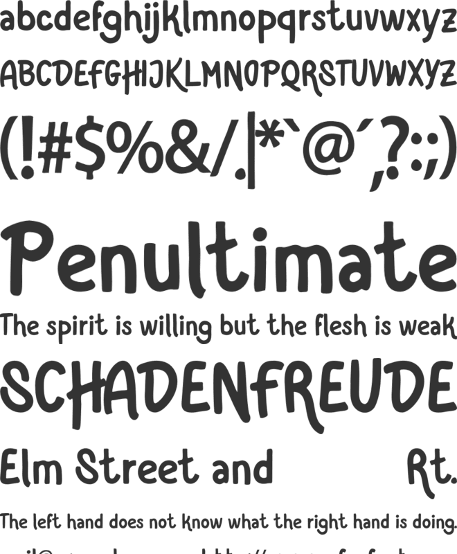 Patahola font preview