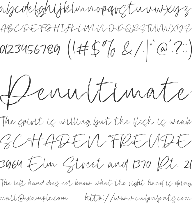 Atkinson Signature font preview