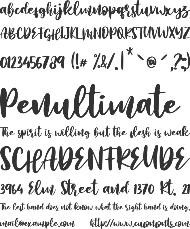 Improvement font preview