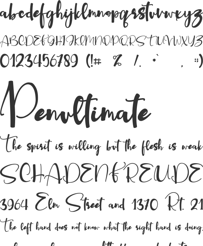 lovelovely font preview