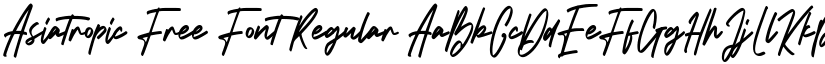 Asiatropic Free Font Regular font