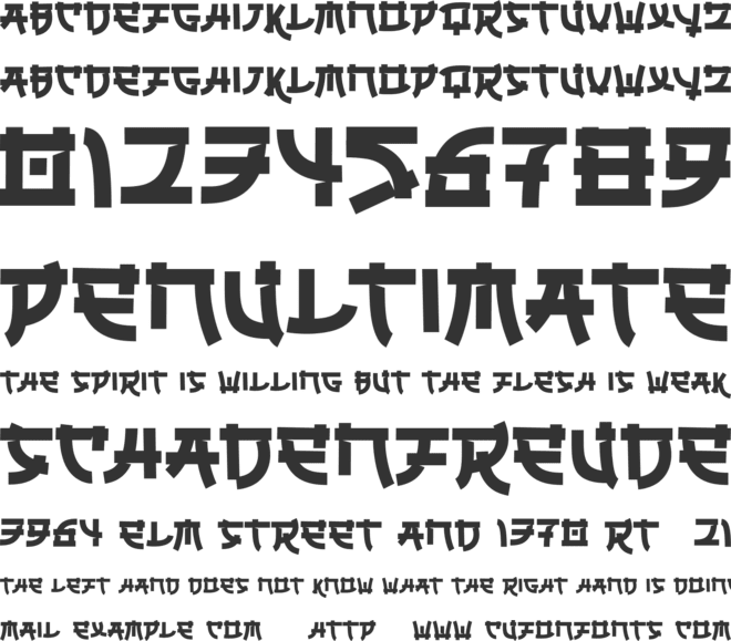 Ungai font preview
