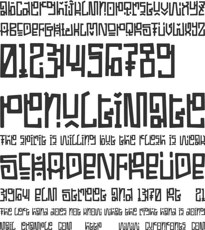 ETHNIQUE font preview