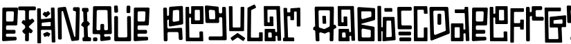 ETHNIQUE Regular font