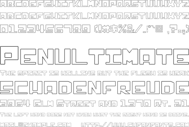 Infection font preview
