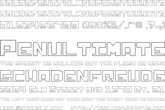 Infection font preview