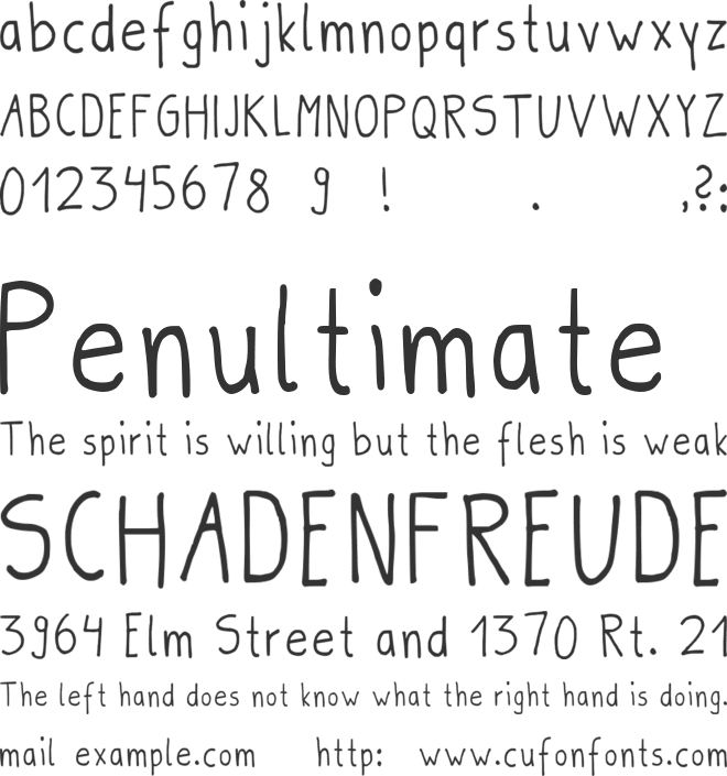 Boldbolder Hand font preview