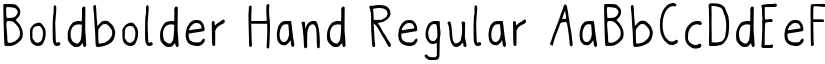 Boldbolder Hand Regular font