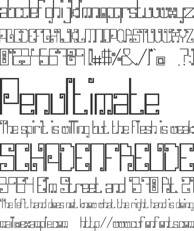 Kabasaran font preview