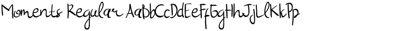 Moments Regular font