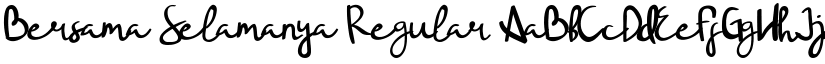 Bersama Selamanya Regular font