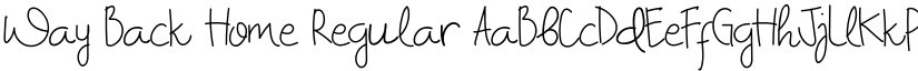 Way Back Home Regular font