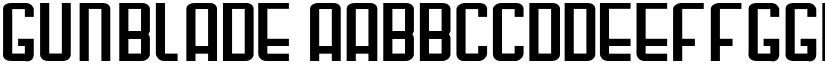 Gunblade font