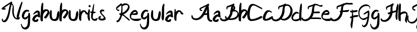 Ngabuburits Regular font