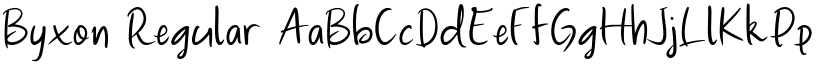 Byxon Regular font