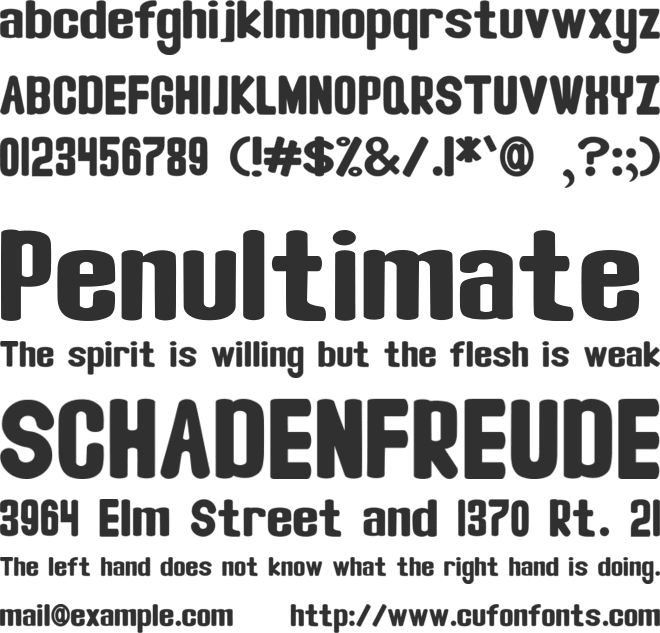 Stines font preview