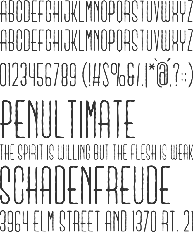 Kumachi font preview