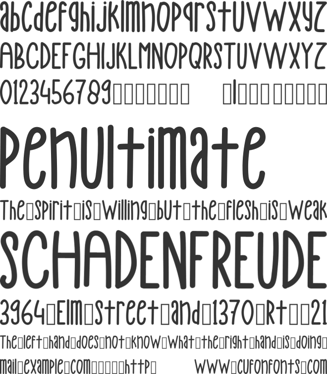 Alpukado font preview