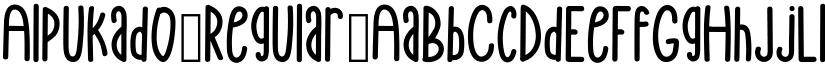 Alpukado Regular font