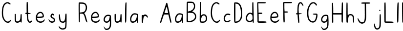 Cutesy Regular font