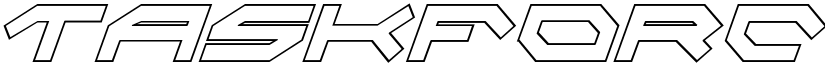 Taskforce Outline CondItalic font