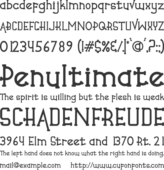 Veruzza font preview