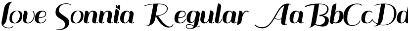 Love Sonnia Regular font