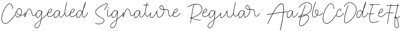 Congealed Signature font download
