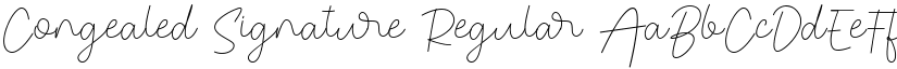Congealed Signature font download
