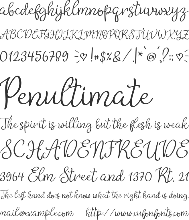 star love font preview