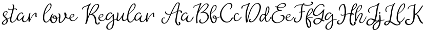 star love Regular font