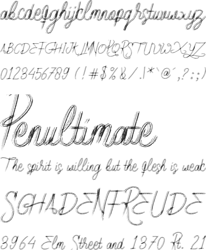 Youngers font preview