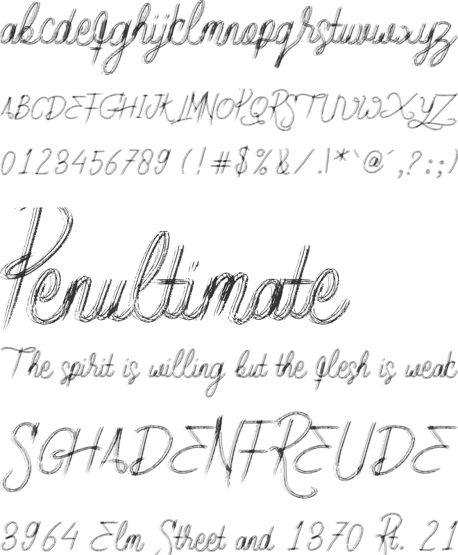 Youngers font preview