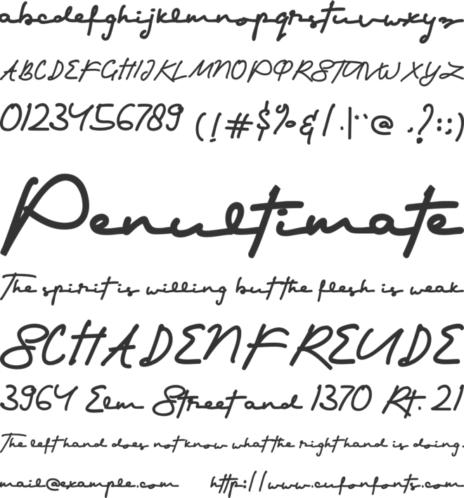 Shorter font preview