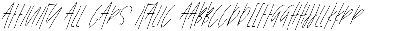 Affinity All Caps Italic font