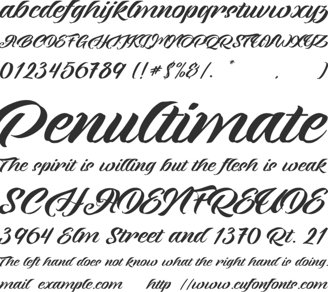 Pottery Crafting font preview