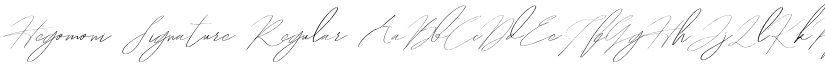 Hegomoni Signature Regular font