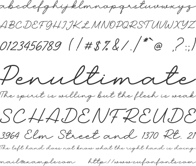 Madore font preview