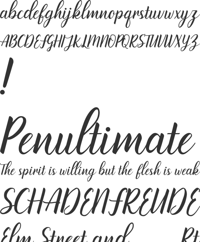 handayani font preview