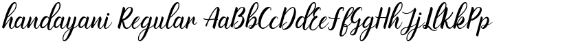 handayani Regular font