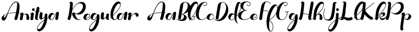Anitya Regular font