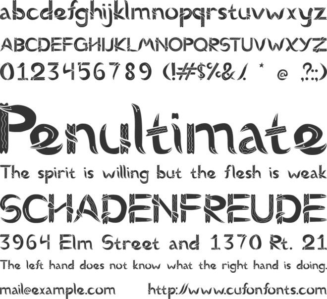 Celle font preview